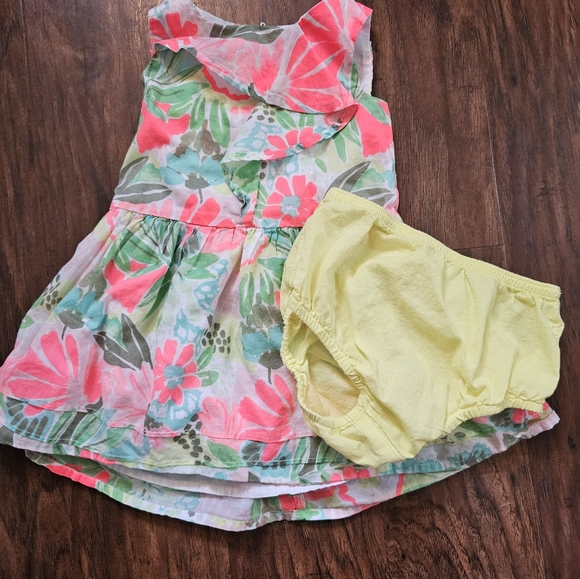 BOGO🎀Bright Neon Floral Dress- Sz 18M - Picture 2 of 4
